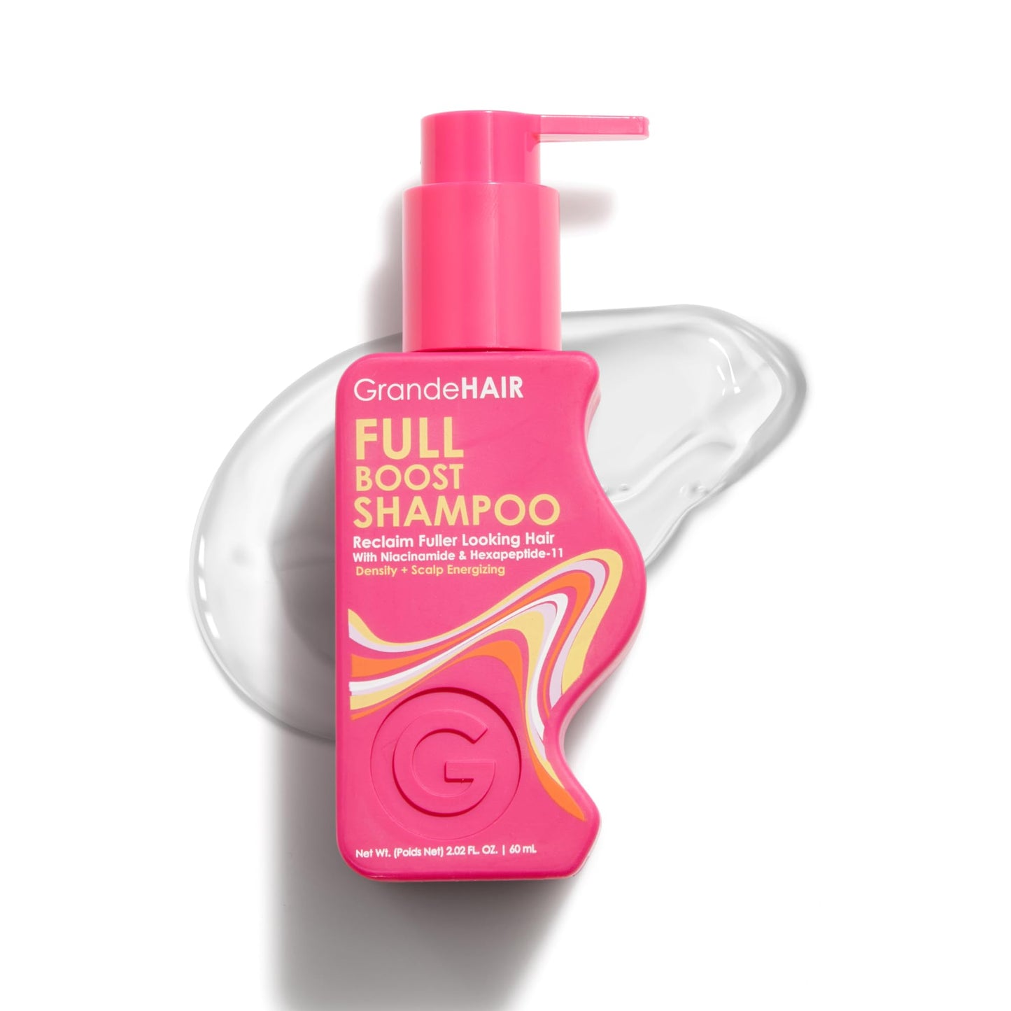 Grande Cosmetics GrandeHAIR Full Boost Shampoo & Conditioner - Sulfate-Free with Niacinamide, Biotin & Rice Protein - Cleanses, Conditions & Strengthens for Healthier & Fuller Looking Hair