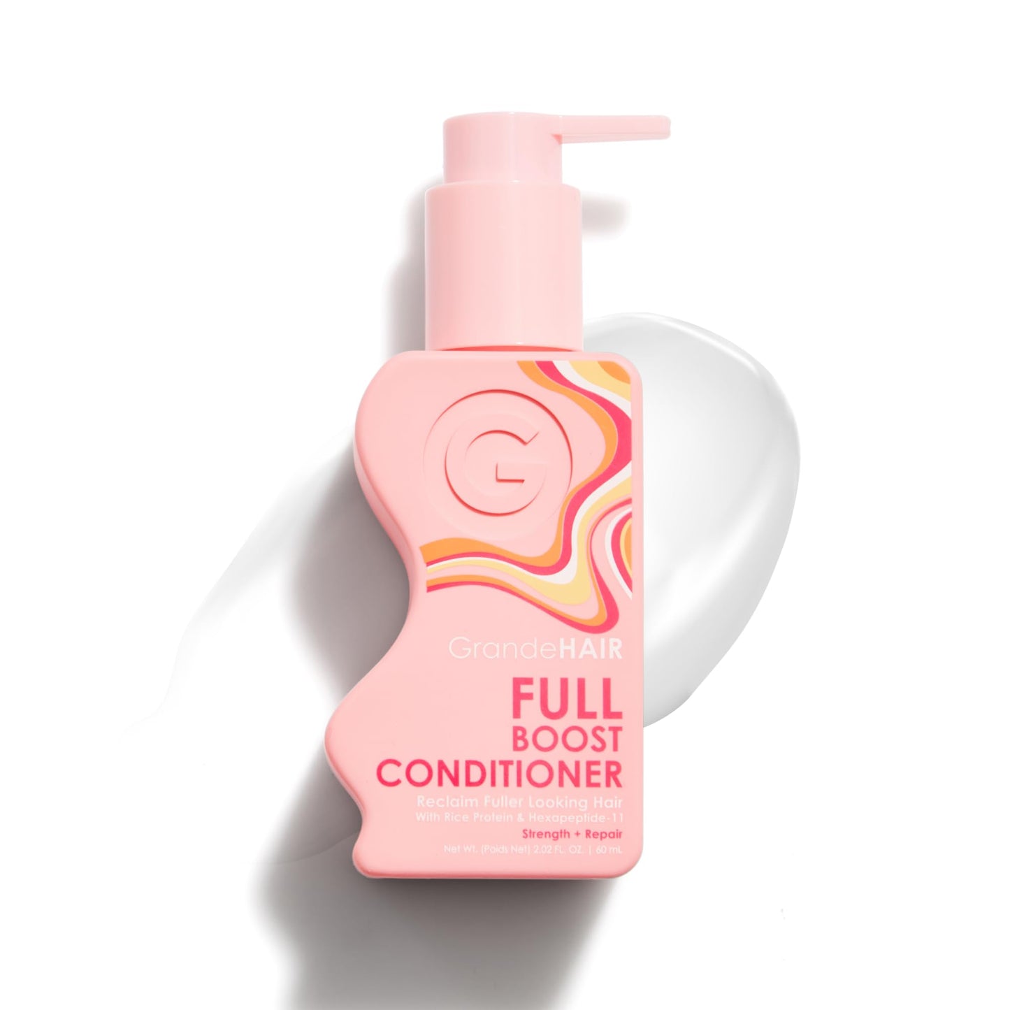 Grande Cosmetics GrandeHAIR Full Boost Shampoo & Conditioner - Sulfate-Free with Niacinamide, Biotin & Rice Protein - Cleanses, Conditions & Strengthens for Healthier & Fuller Looking Hair