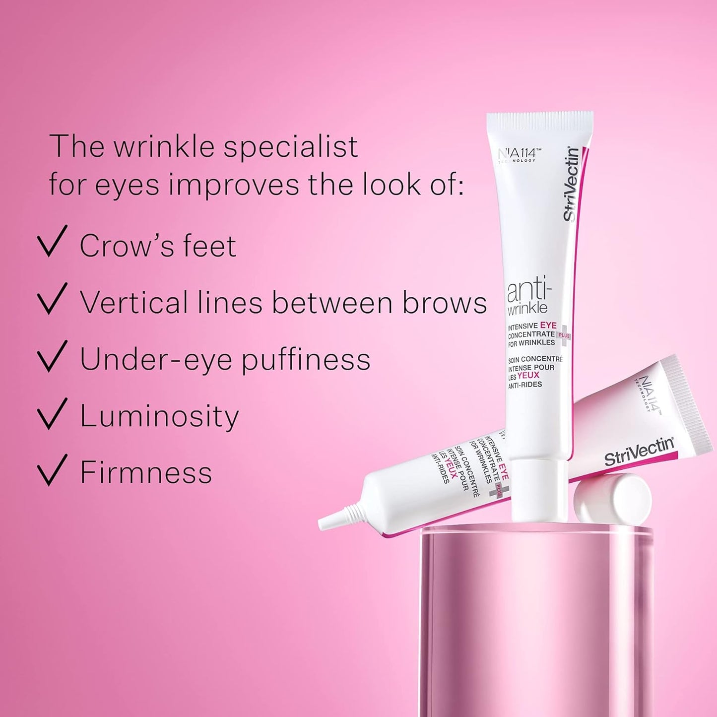 StriVectin Anti-Wrinkle Intensive Eye Cream Concentrate for Wrinkles PLUS, Targets Crow's Feet, Firmness, Puffiness and Dark Circles